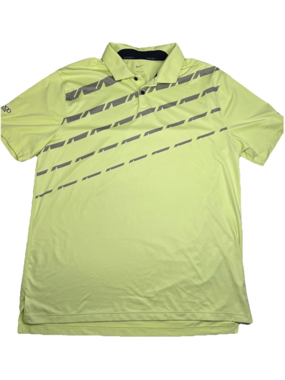 Nike Golf Dri-FIT Polo Shirt Mens Large Yellow Athleisure